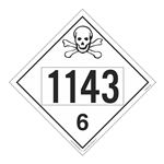 UN#1143 Poison/Toxic Numbered Placard