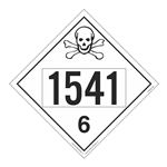 UN#1541 Poison/Toxic Numbered Placard