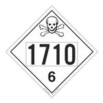 UN#1710 Poison Stock Numbered Placard