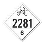 UN#2281 Poison Stock Numbered Placard