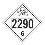 UN#2290 Poison Stock Numbered Placard