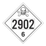 UN#2902 Poison Stock Numbered Placard