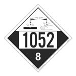 UN#1052 Corrosive Numbered Placard