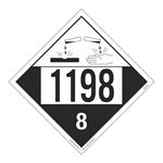 UN#1198 Corrosive Numbered Placard