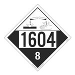 UN#1604 Corrosive Numbered Placard