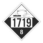 UN#1719 Corrosive Numbered Placard