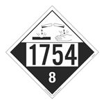 UN#1754 Corrosive Numbered Placard