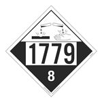 UN#1779 Corrosive Numbered Placard