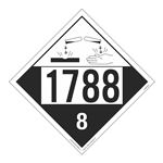 UN#1788 Corrosive Numbered Placard