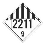 UN#2211 Class 9 Miscellaneous Numbered Placard