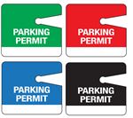 Parking Permit Tag - Unnumbered - 3 1/2 x 4