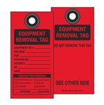 Equipment Removal Tag Red