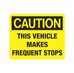 Caution This Vehicle Makes Frequent Stops Decal