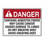Danger Contains Asbestos Fibers Decal