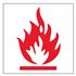 Hazard Symbol Decal - Flammable - 1/2"