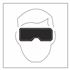 Hazard Symbol Decal - Goggles - 1/2"